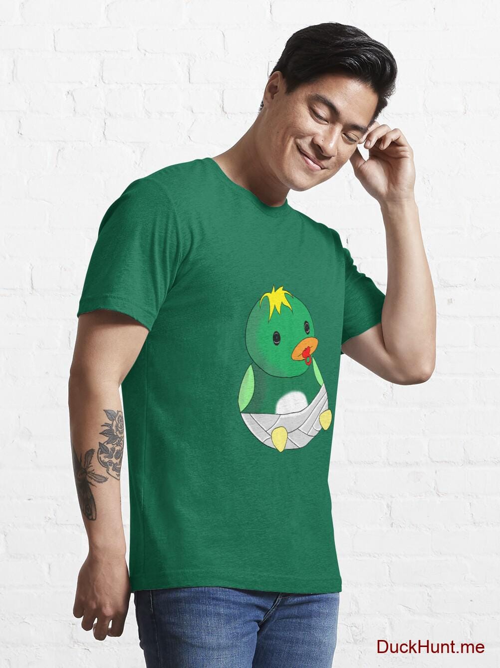 Baby duck Green Essential T-Shirt (Front printed) alternative image 6