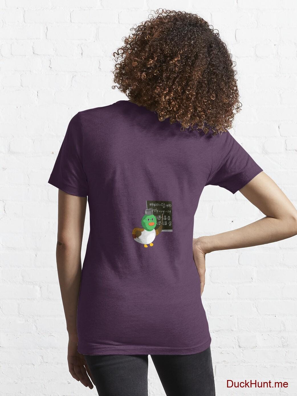 Prof Duck Eggplant Essential T-Shirt (Back printed) alternative image 4