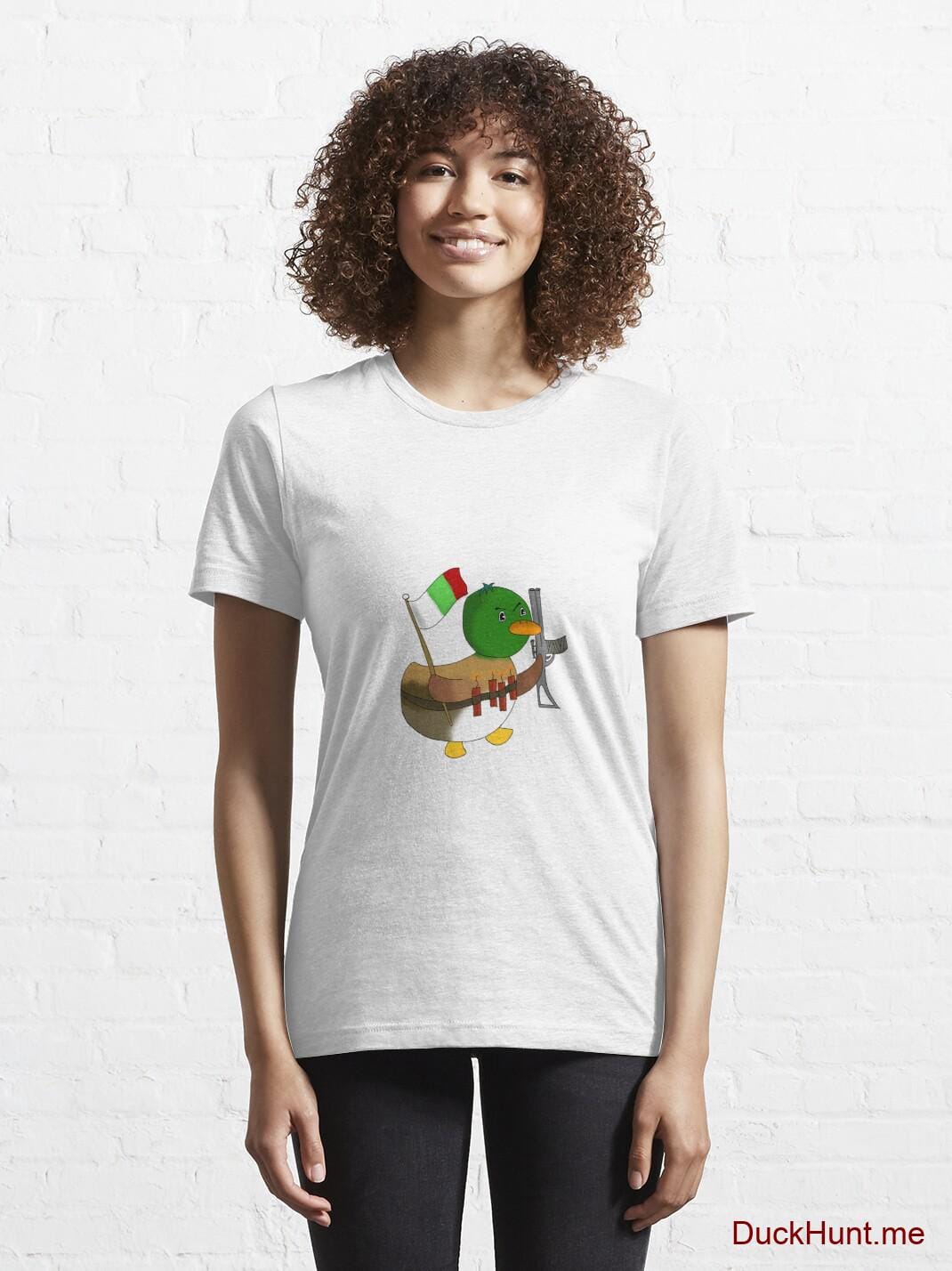 Kamikaze Duck White Essential T-Shirt (Front printed) alternative image 5