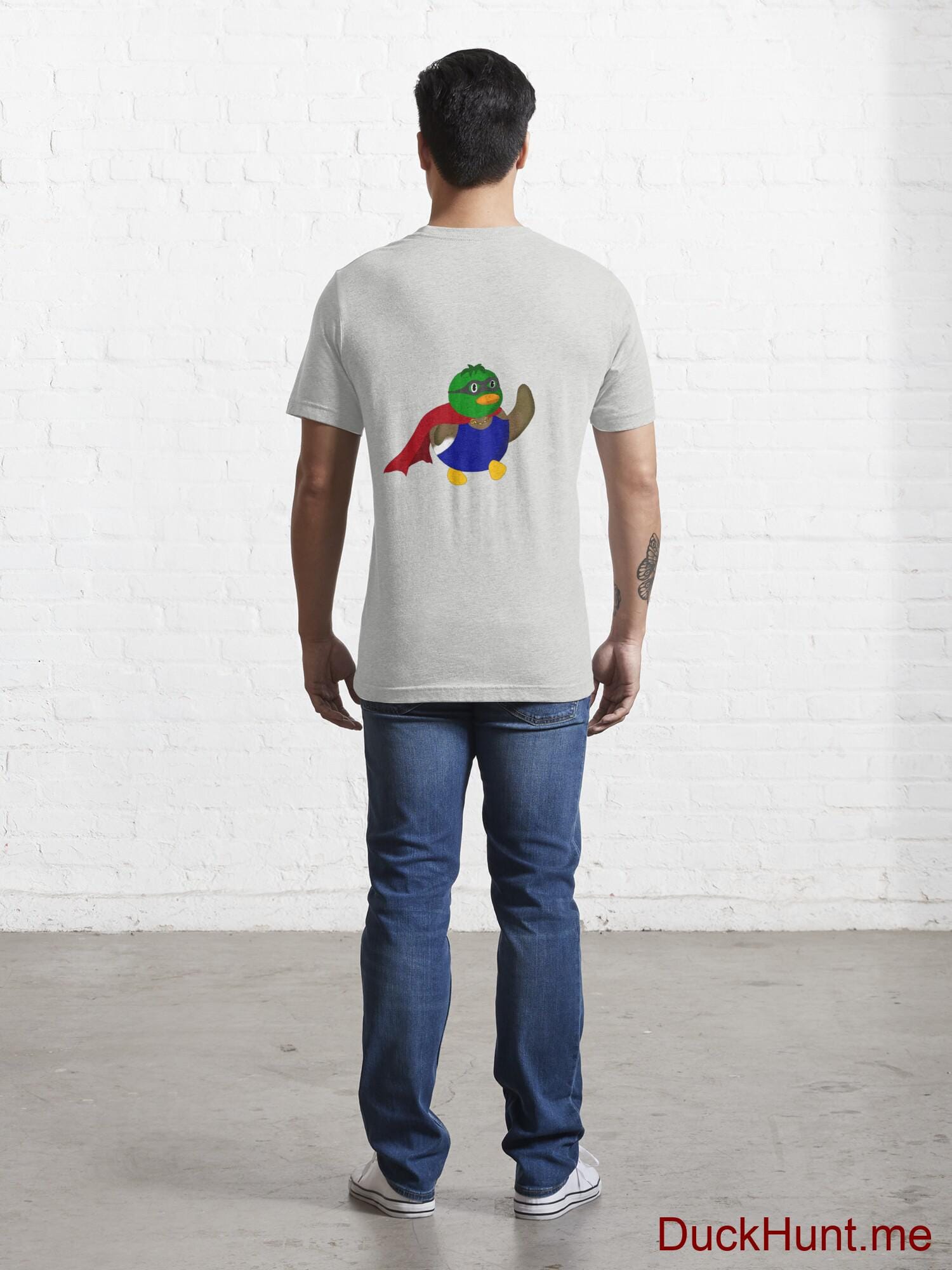 Alive Boss Duck Light Grey Essential T-Shirt (Back printed) alternative image 3
