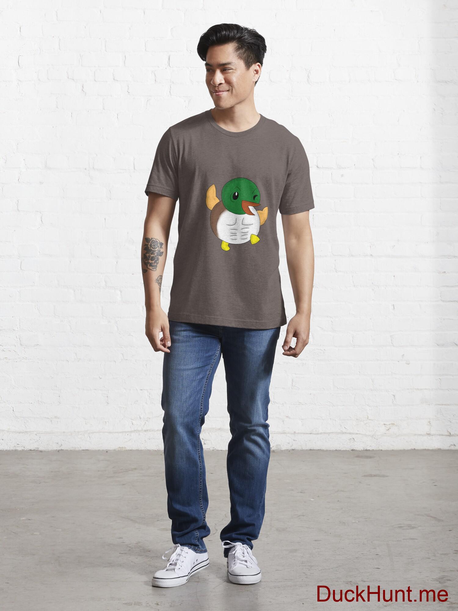 Super duck Dark Grey Essential T-Shirt (Front printed) alternative image 4