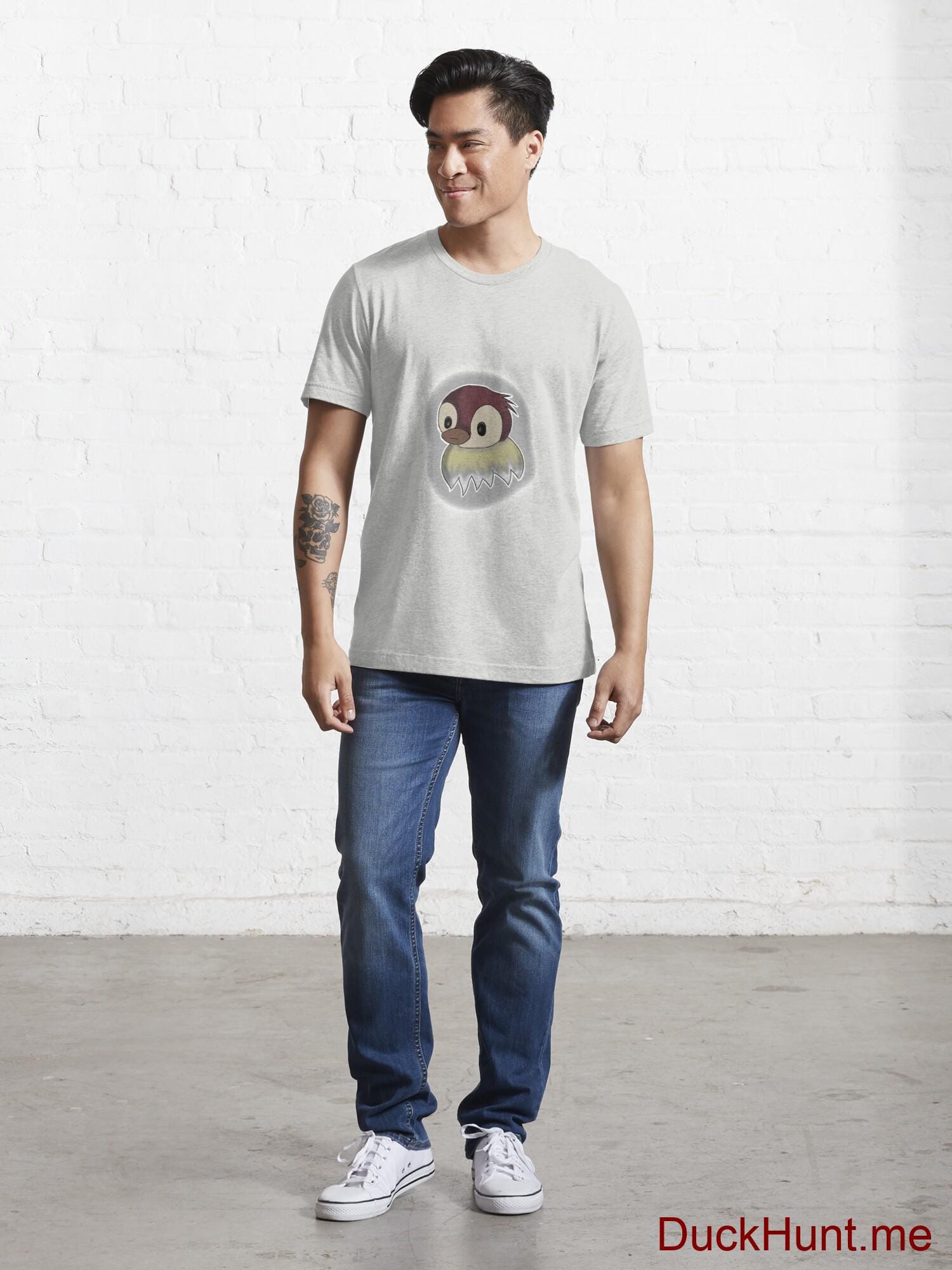 Ghost Duck (foggy) Light Grey Essential T-Shirt (Front printed) alternative image 4