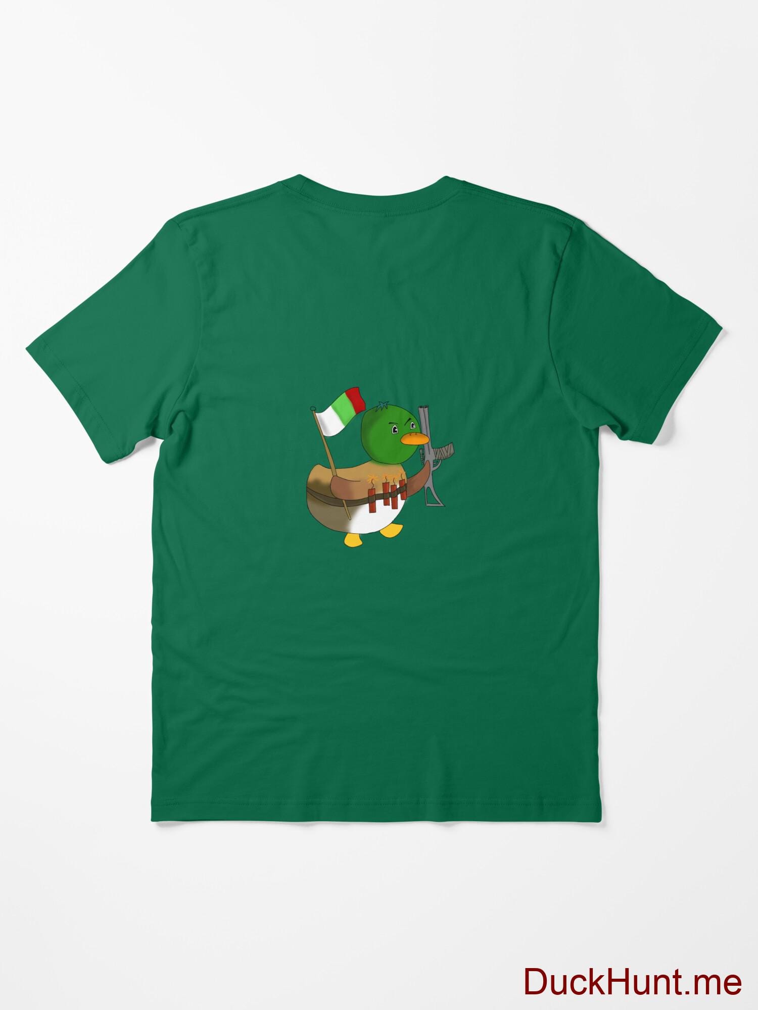 Kamikaze Duck Green Essential T-Shirt (Back printed) alternative image 1