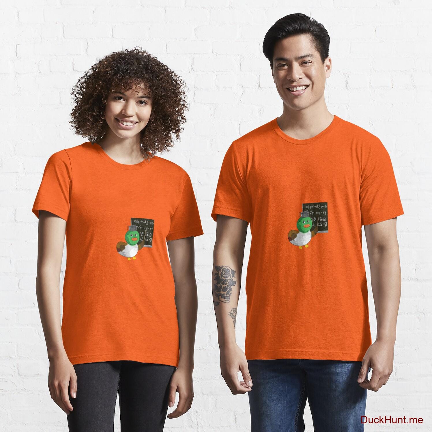 Prof Duck Orange Essential T-Shirt (Front printed)