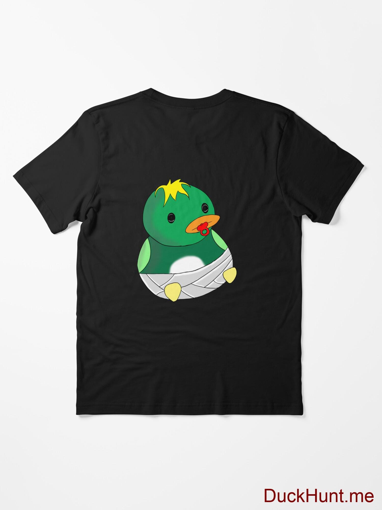 Baby duck Black Essential T-Shirt (Back printed) alternative image 1