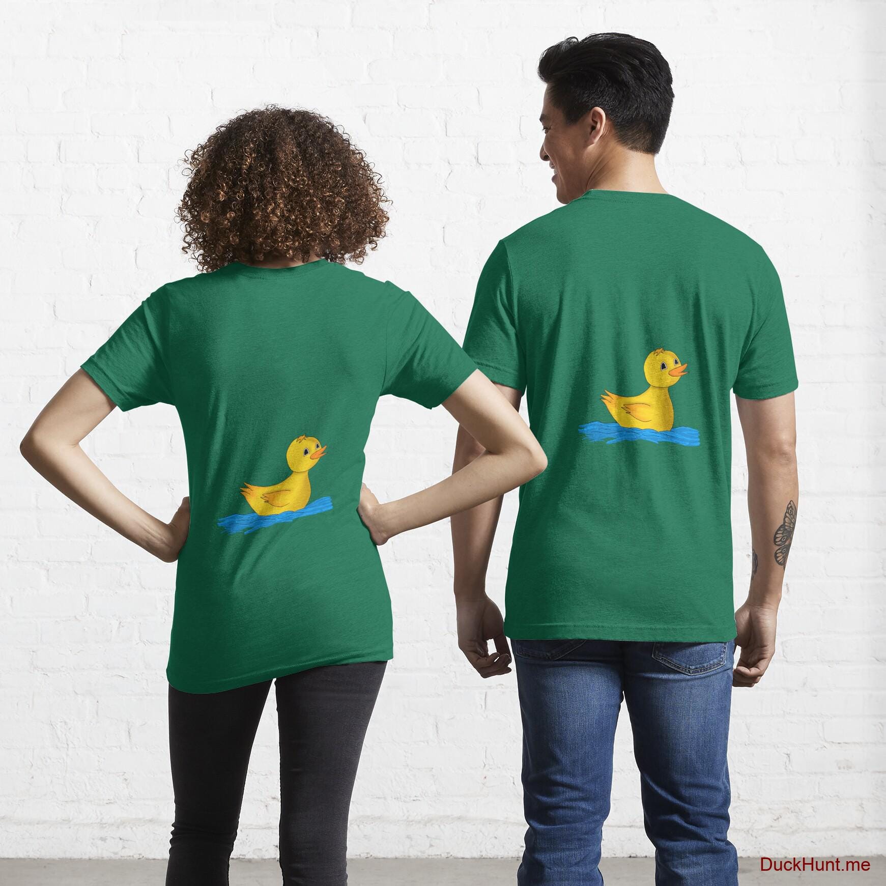 Plastic Duck Green Essential T-Shirt (Back printed)