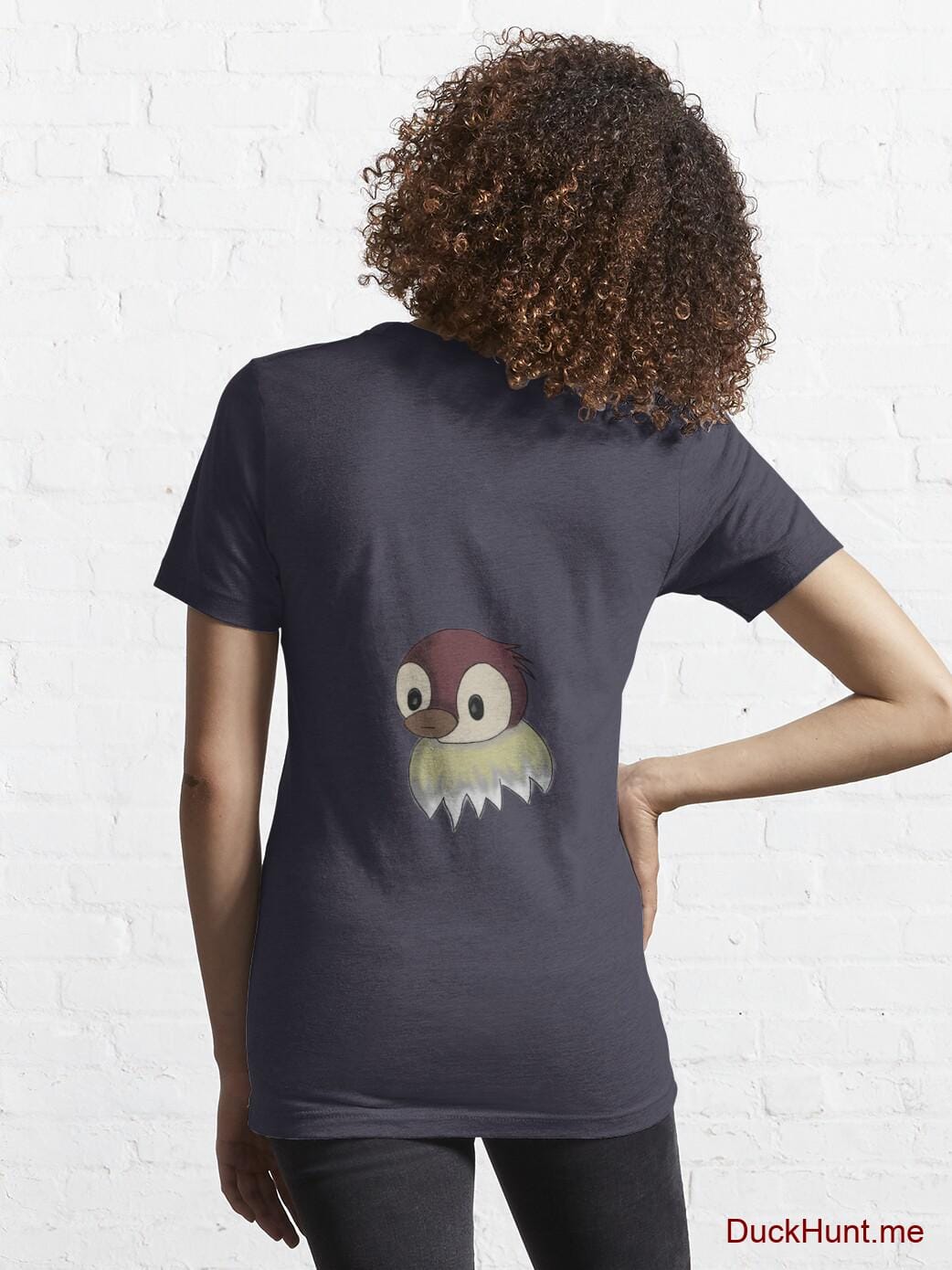 Ghost Duck (fogless) Dark Blue Essential T-Shirt (Back printed) alternative image 4