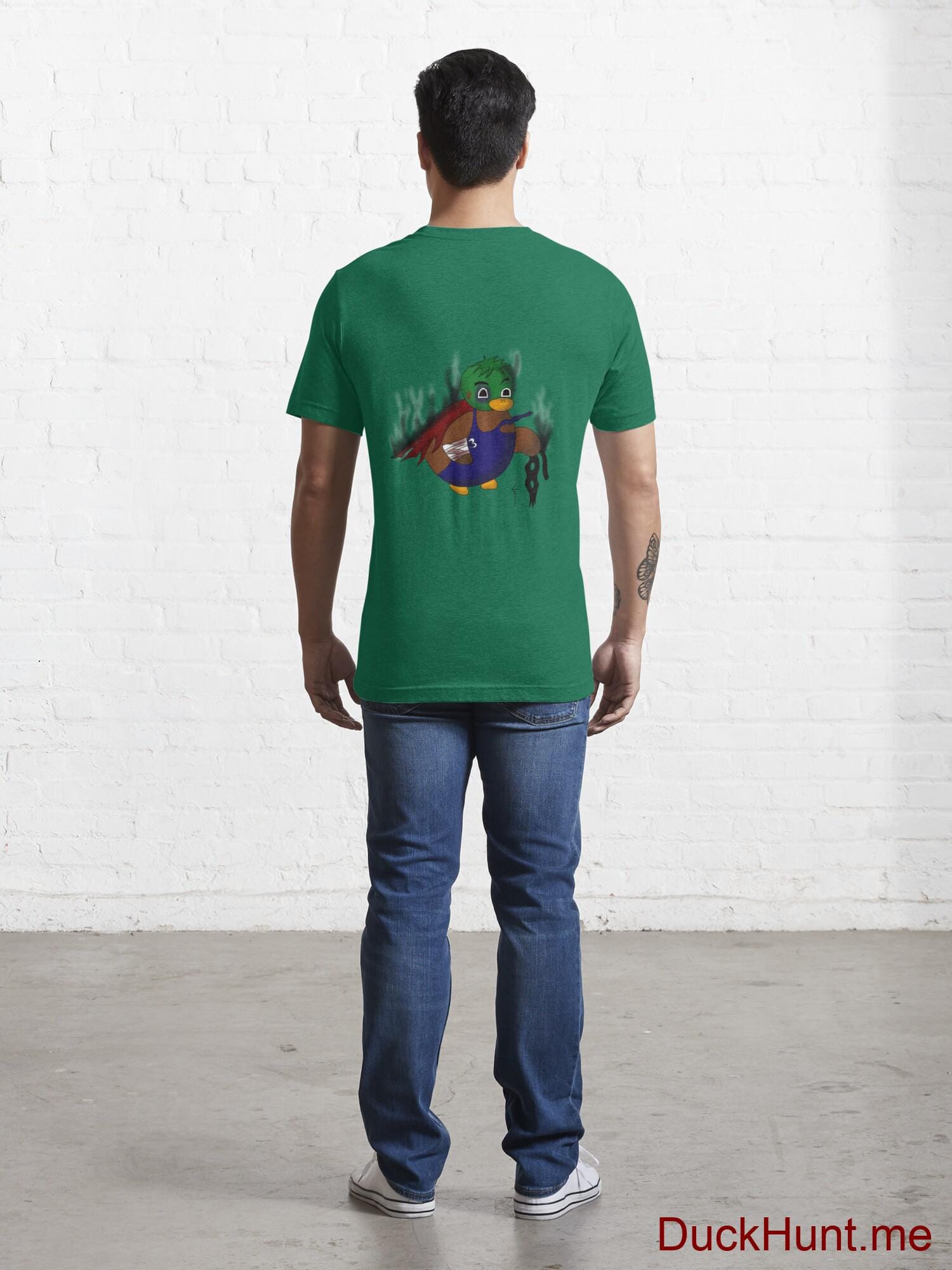 Dead Boss Duck (smoky) Green Essential T-Shirt (Back printed) alternative image 3