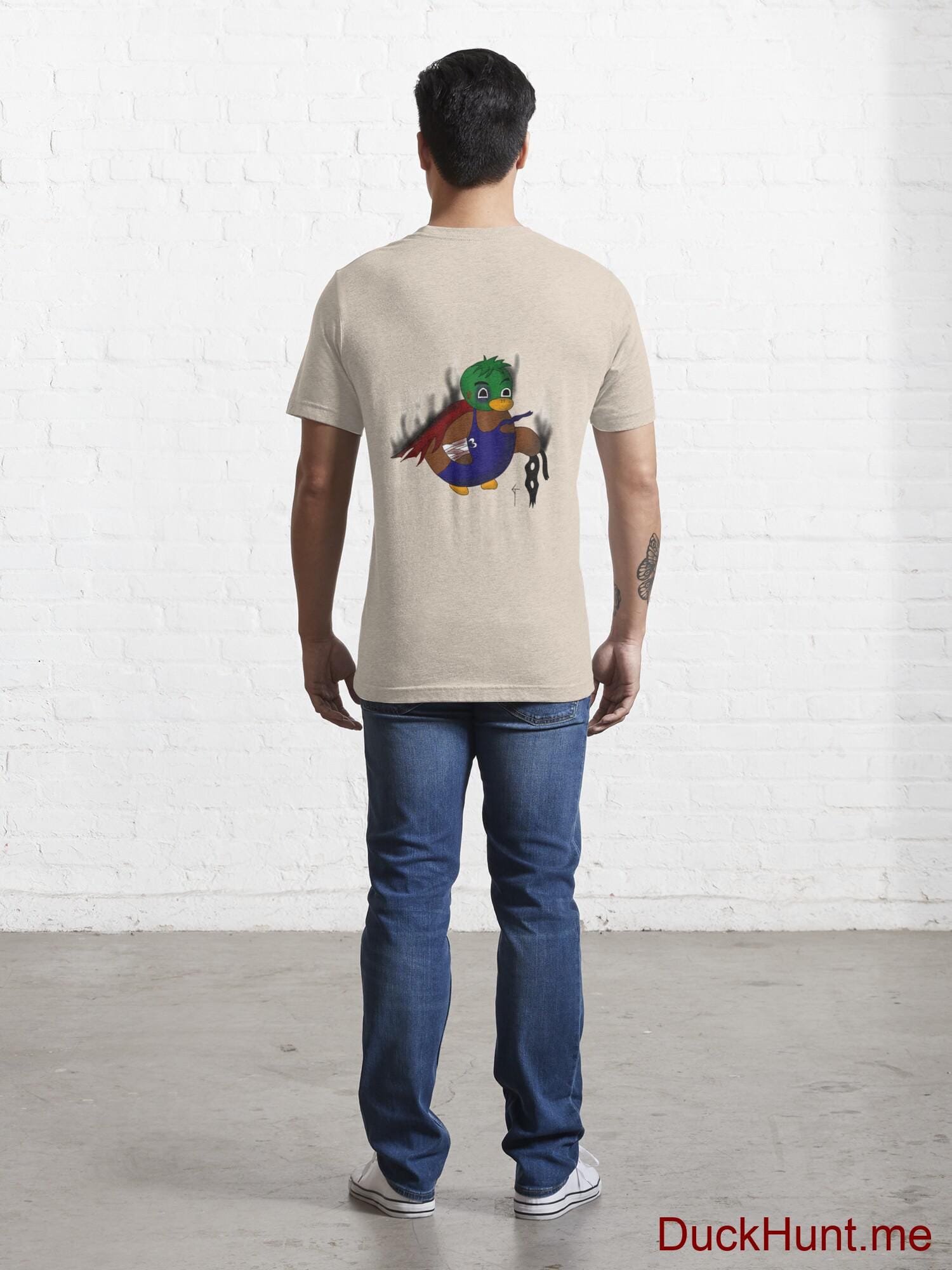 Dead Boss Duck (smoky) Creme Essential T-Shirt (Back printed) alternative image 3