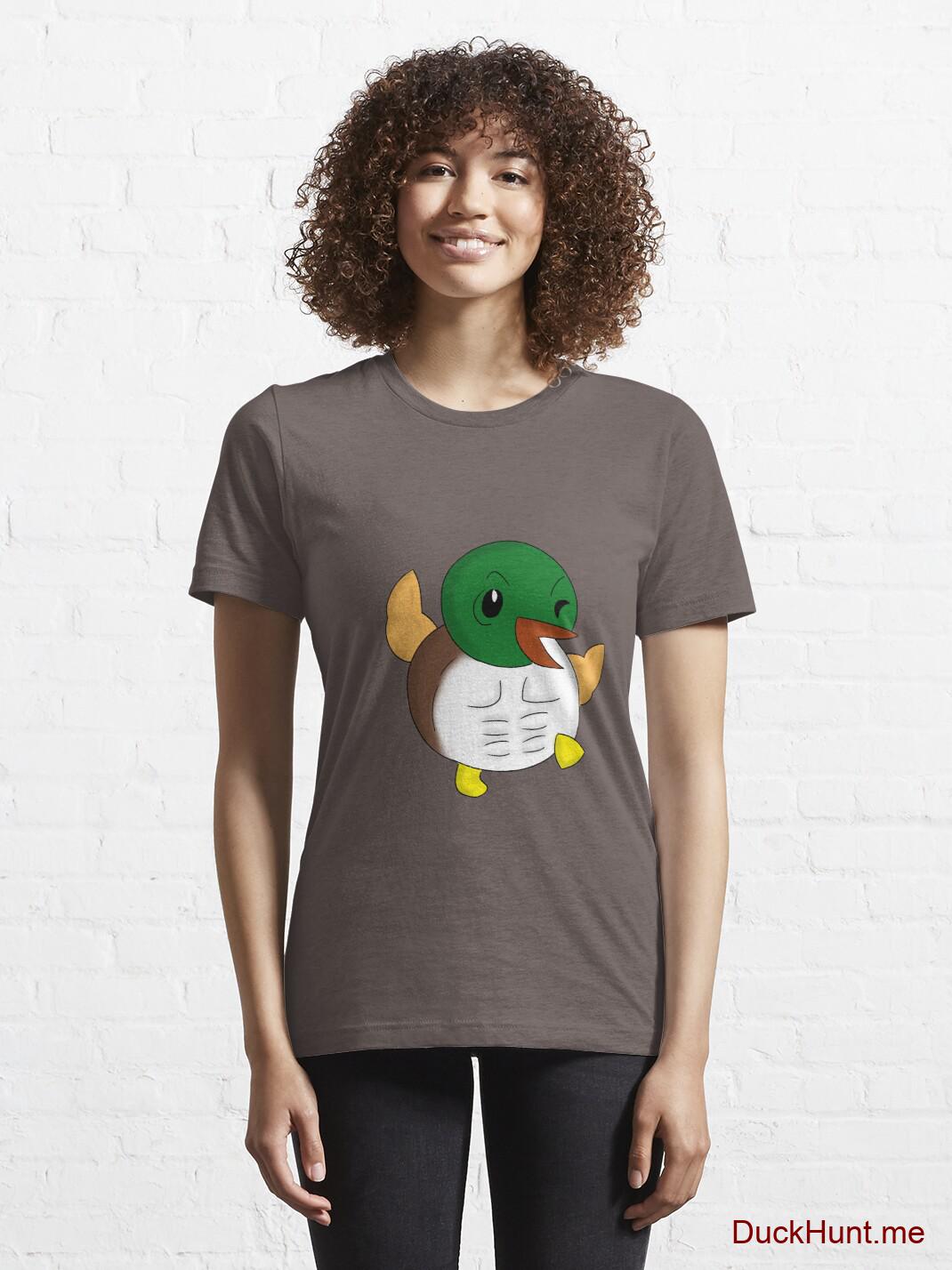 Super duck Dark Grey Essential T-Shirt (Front printed) alternative image 5