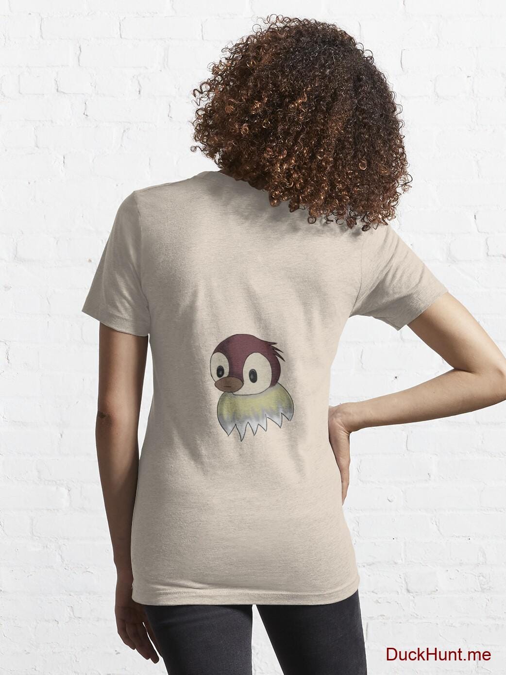 Ghost Duck (fogless) Creme Essential T-Shirt (Back printed) alternative image 4