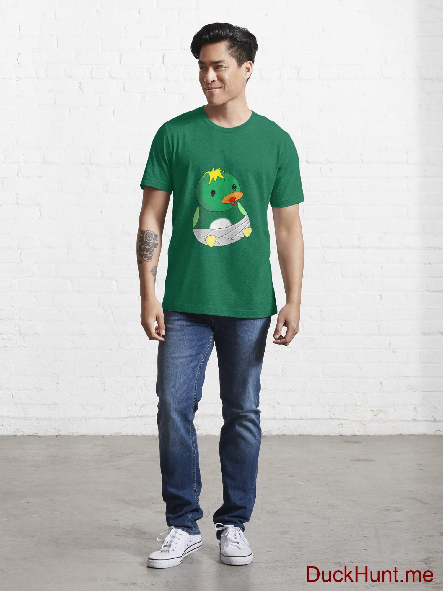 Baby duck Green Essential T-Shirt (Front printed) alternative image 4