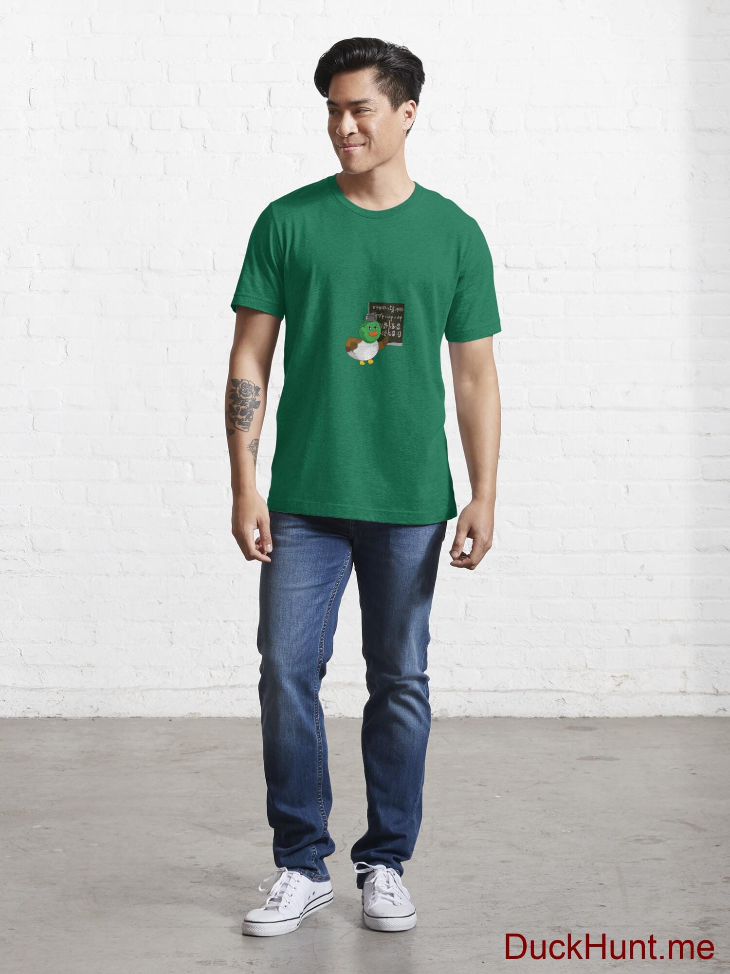 Prof Duck Green Essential T-Shirt (Front printed) alternative image 4