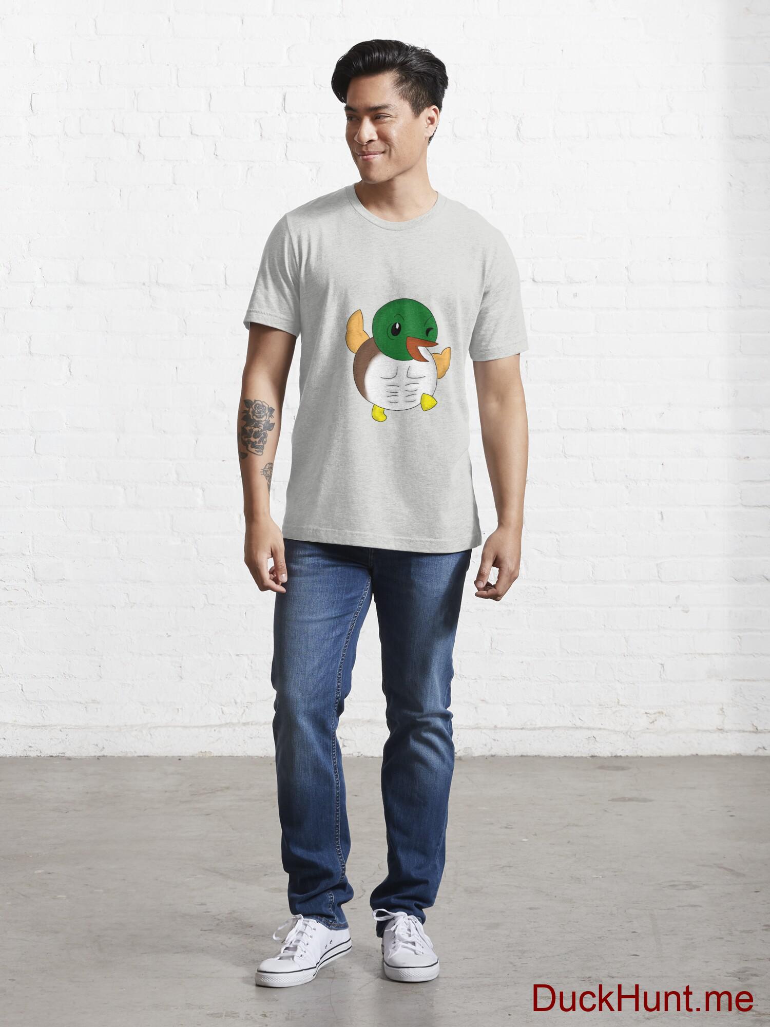 Super duck Light Grey Essential T-Shirt (Front printed) alternative image 4