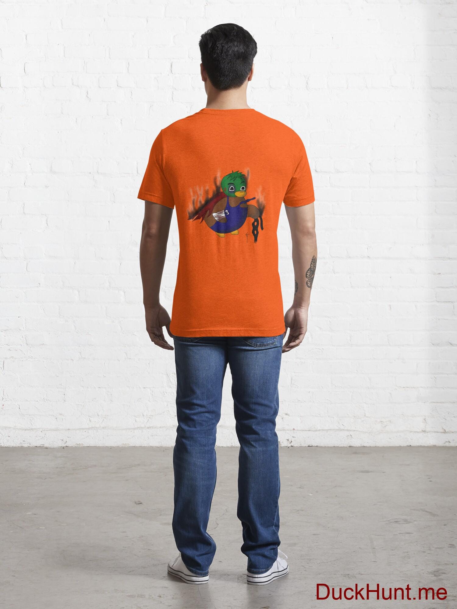 Dead Boss Duck (smoky) Orange Essential T-Shirt (Back printed) alternative image 3