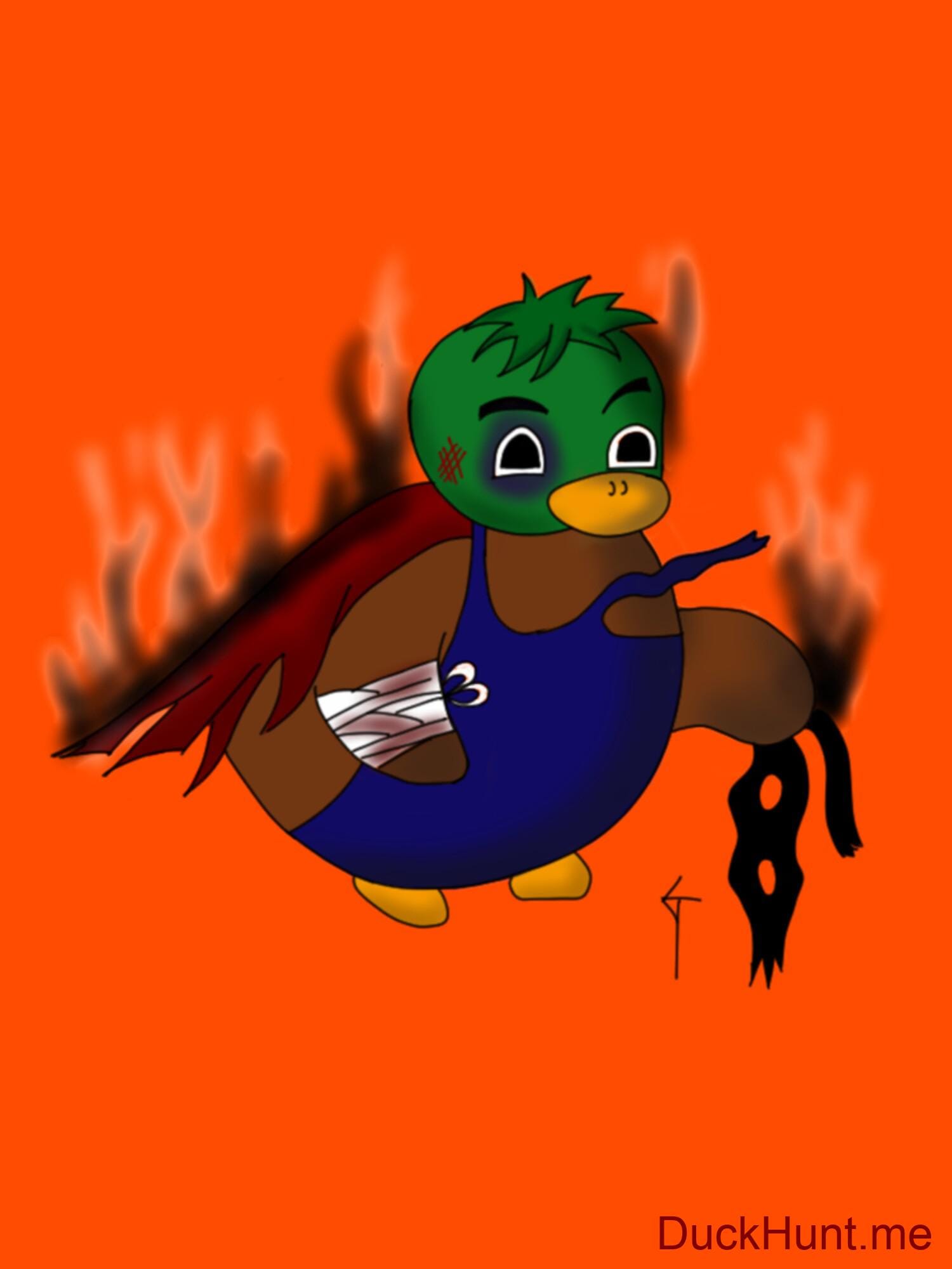 Dead Boss Duck (smoky) Orange Essential T-Shirt (Front printed) alternative image 1