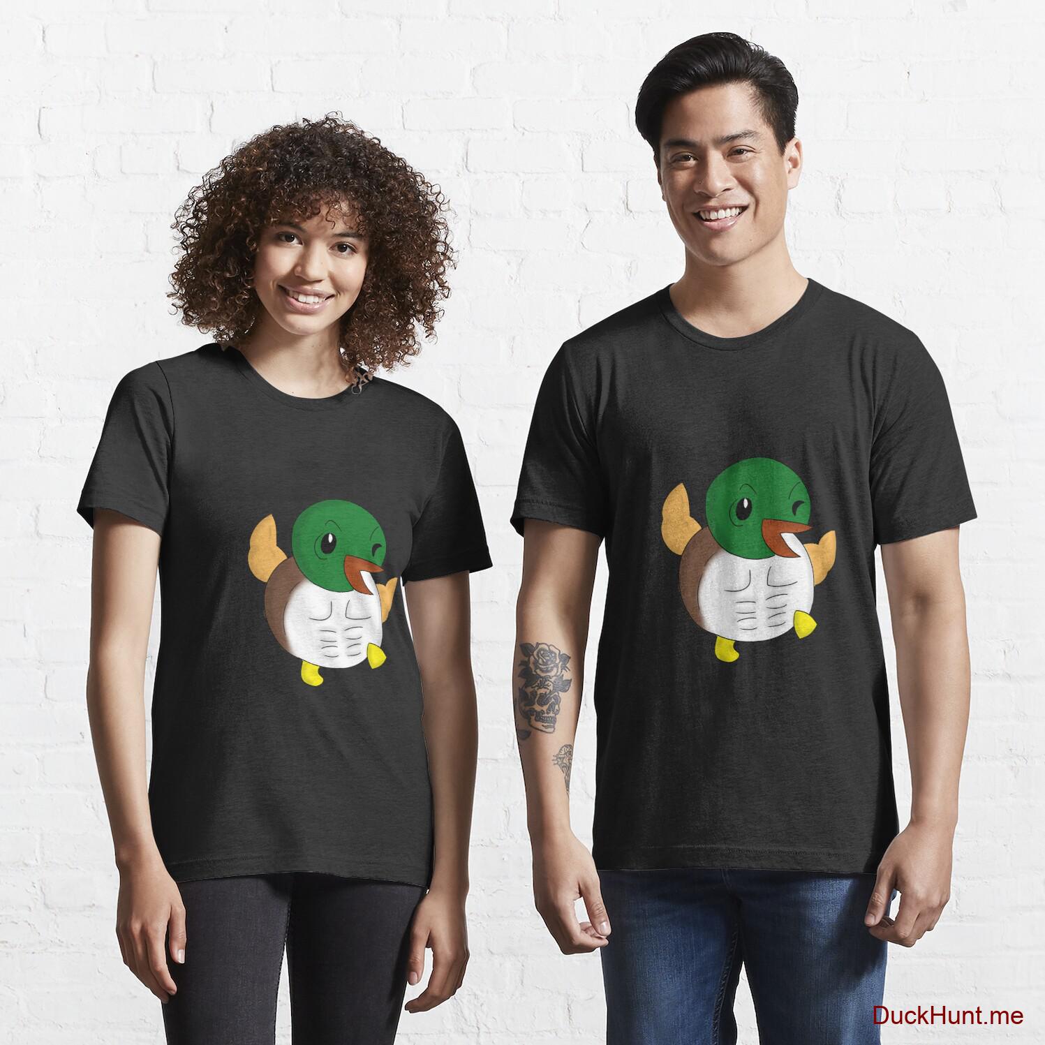 Super duck Black Essential T-Shirt (Front printed)