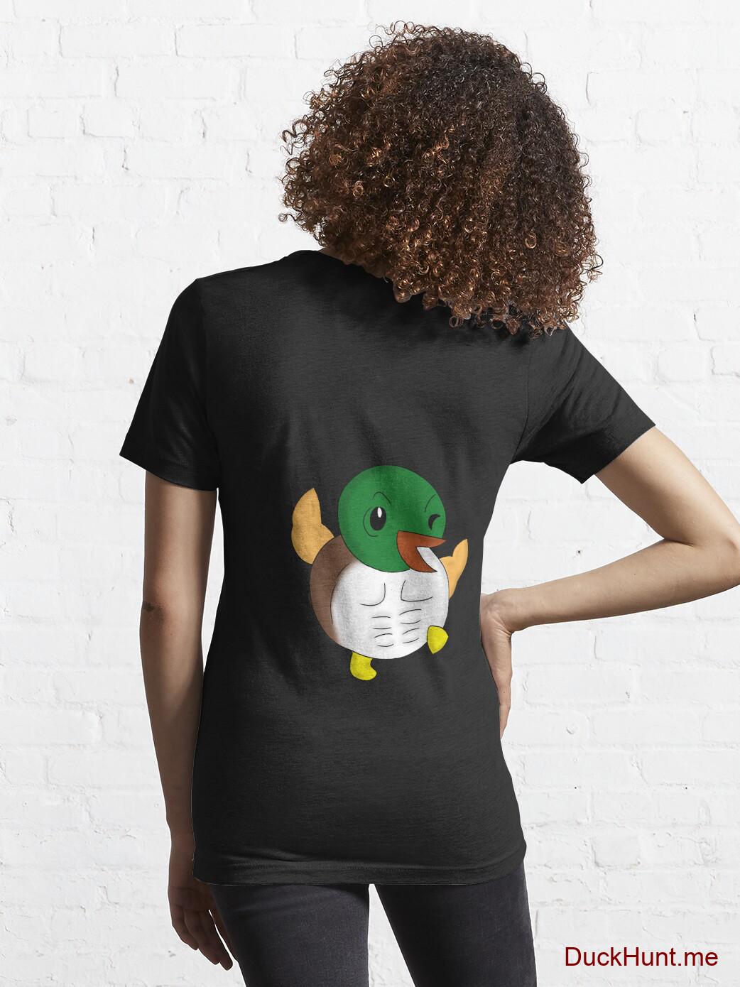 Super duck Black Essential T-Shirt (Back printed) alternative image 4