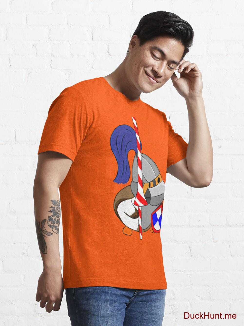 Armored Duck Orange Essential T-Shirt (Front printed) alternative image 6