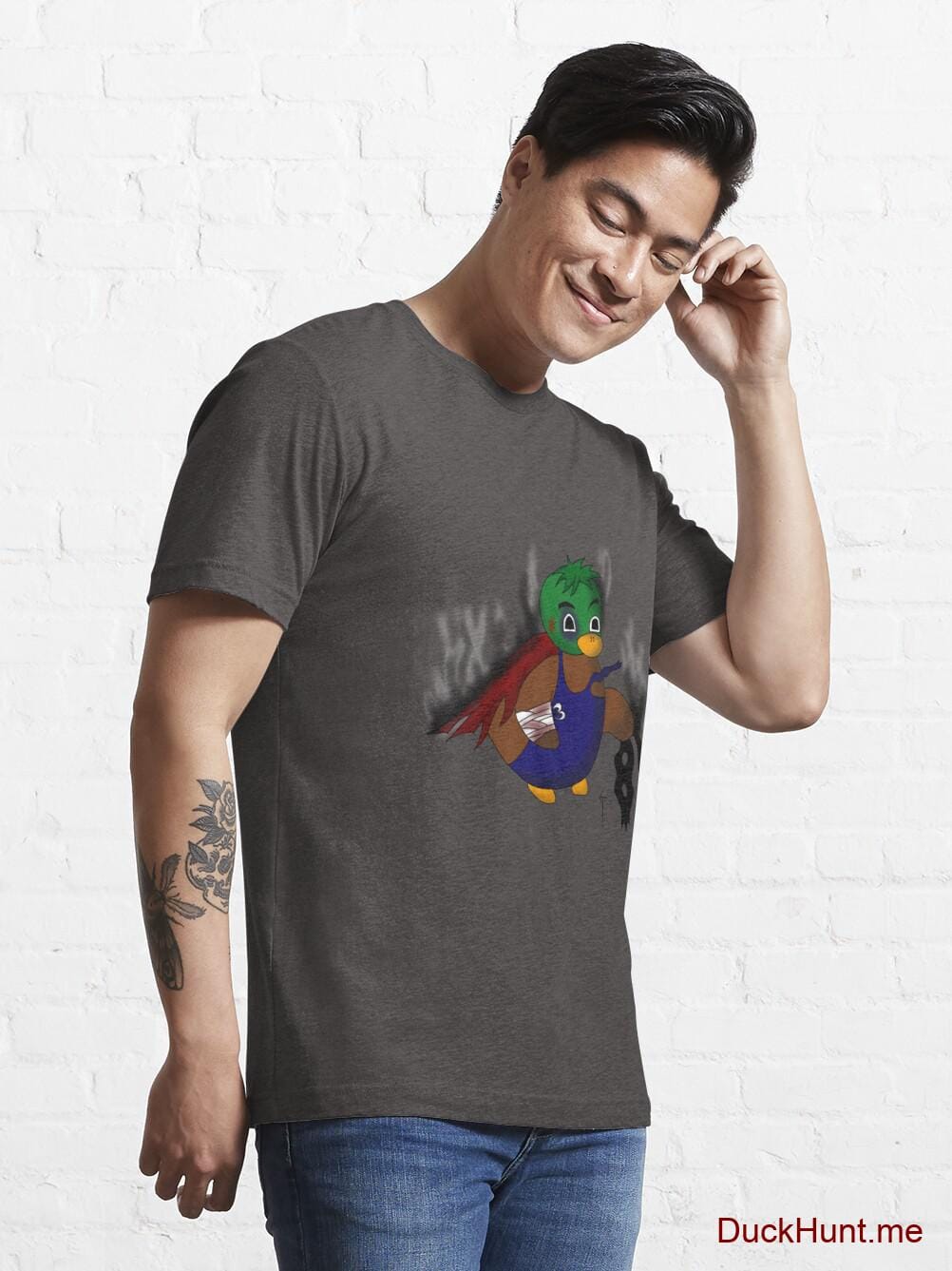Dead Boss Duck (smoky) Charcoal Heather Essential T-Shirt (Front printed) alternative image 6