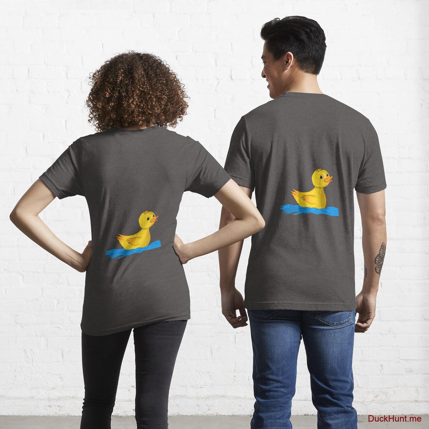 Plastic Duck Charcoal Heather Essential T-Shirt (Back printed)