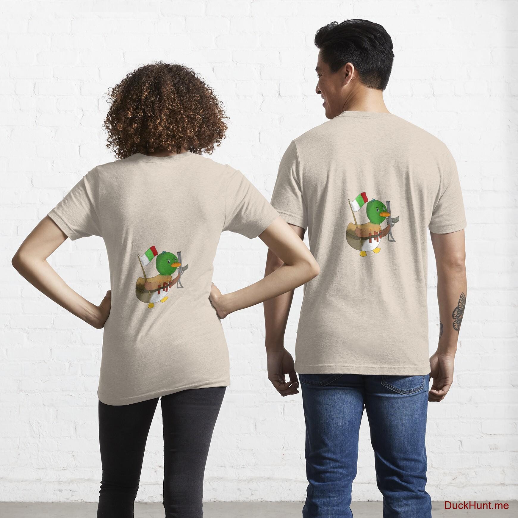 Kamikaze Duck Creme Essential T-Shirt (Back printed)