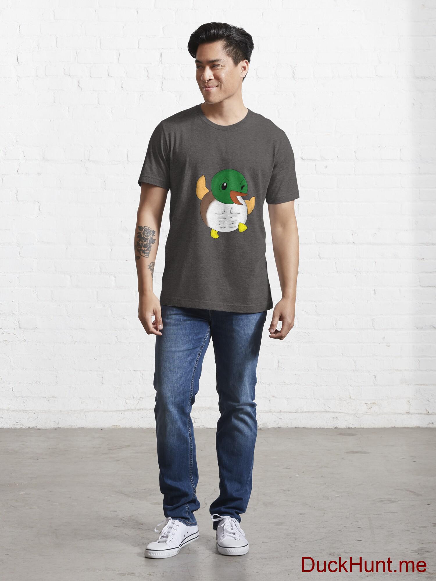 Super duck Charcoal Heather Essential T-Shirt (Front printed) alternative image 4
