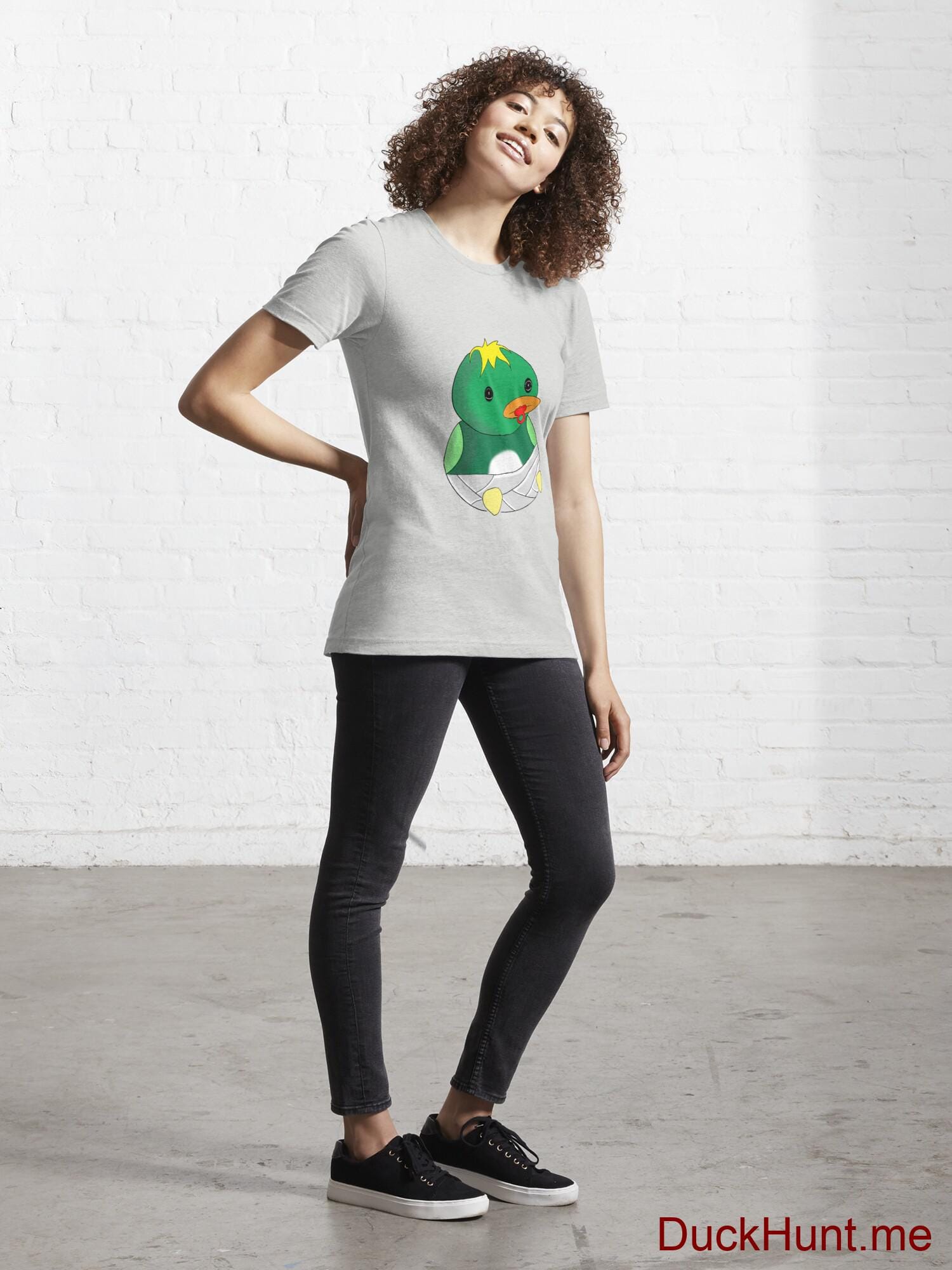 Baby duck Light Grey Essential T-Shirt (Front printed) alternative image 3