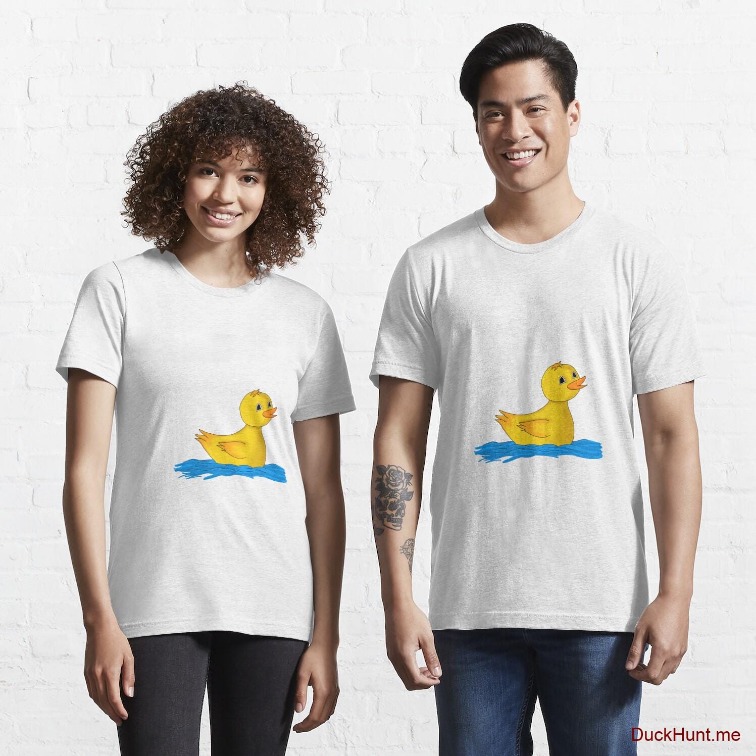 Plastic Duck White Essential T-Shirt (Front printed)