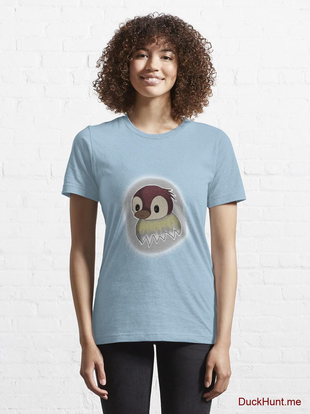 Ghost Duck (foggy) Light Blue Essential T-Shirt (Front printed) alternative image 5