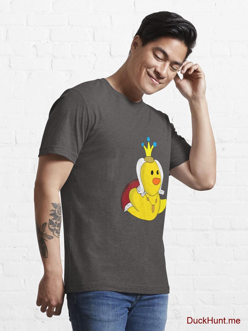 Royal Duck Charcoal Heather Essential T-Shirt (Front printed) alternative image 6