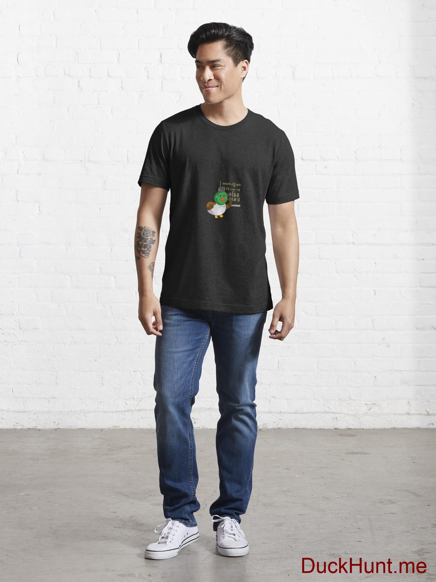 Prof Duck Black Essential T-Shirt (Front printed) alternative image 4