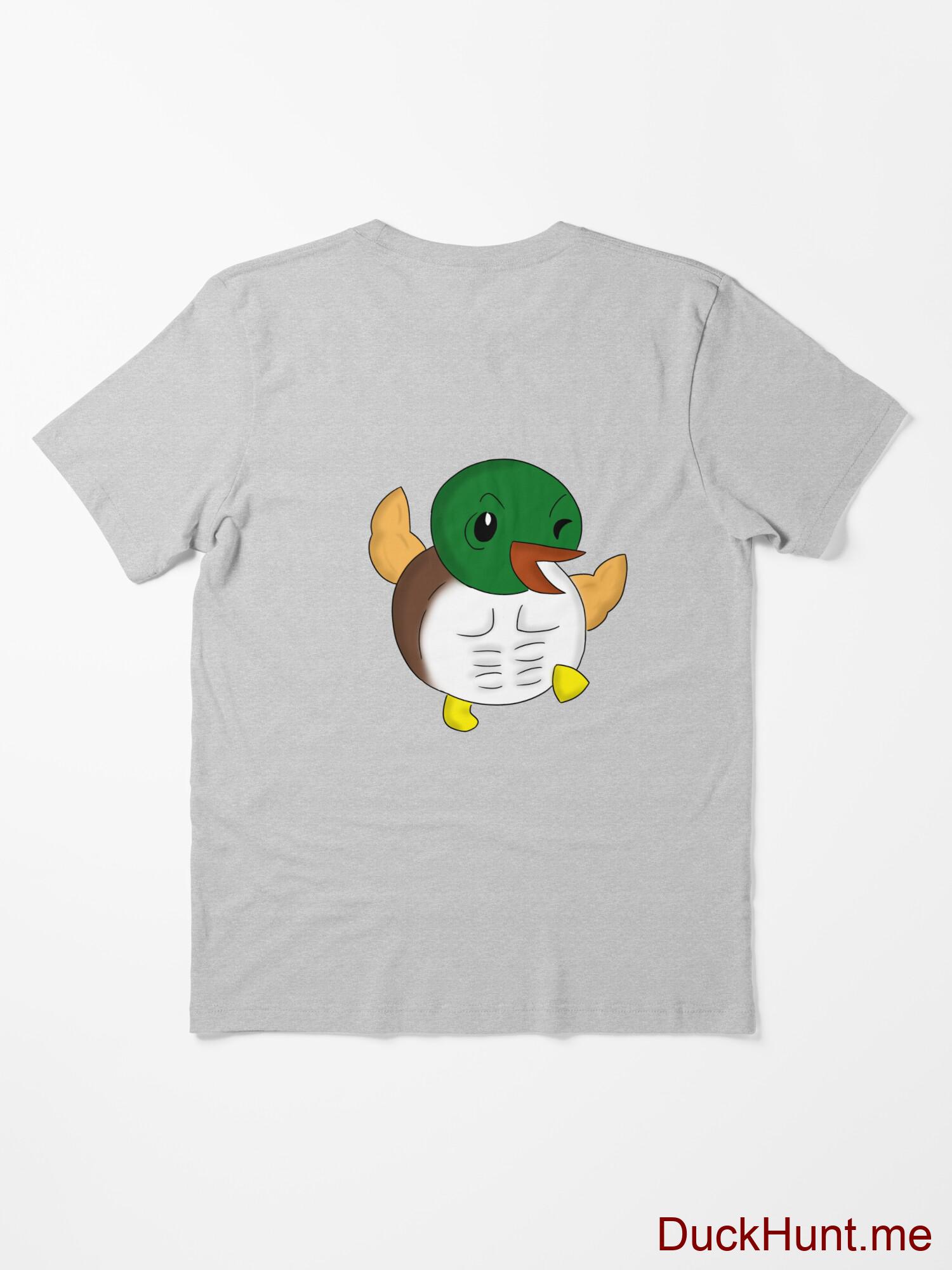 Super duck Heather Grey Essential T-Shirt (Back printed) alternative image 1