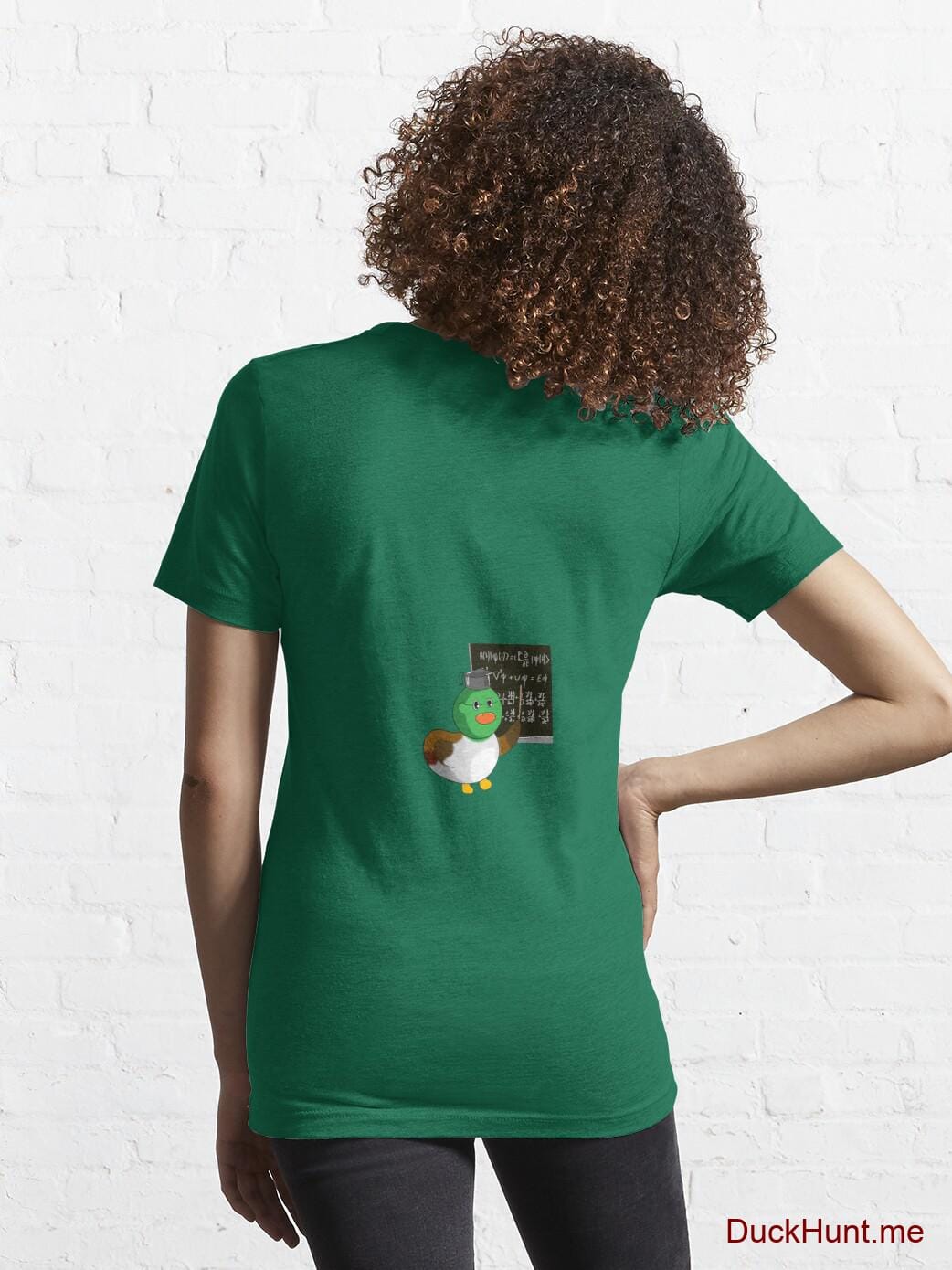 Prof Duck Green Essential T-Shirt (Back printed) alternative image 4