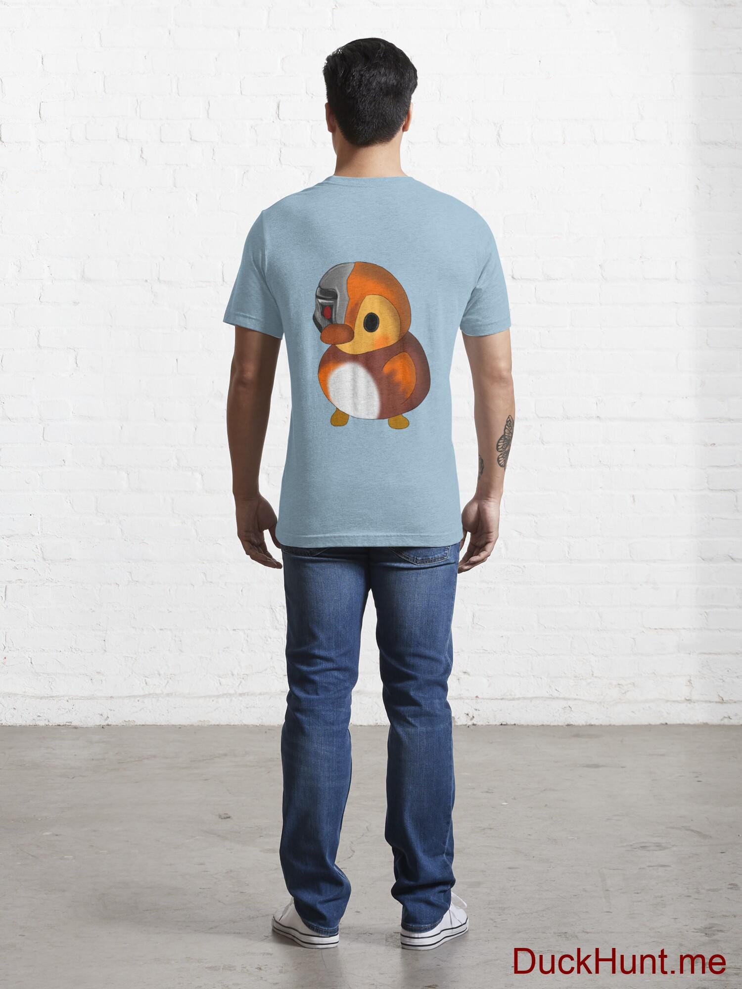 Mechanical Duck Light Blue Essential T-Shirt (Back printed) alternative image 3