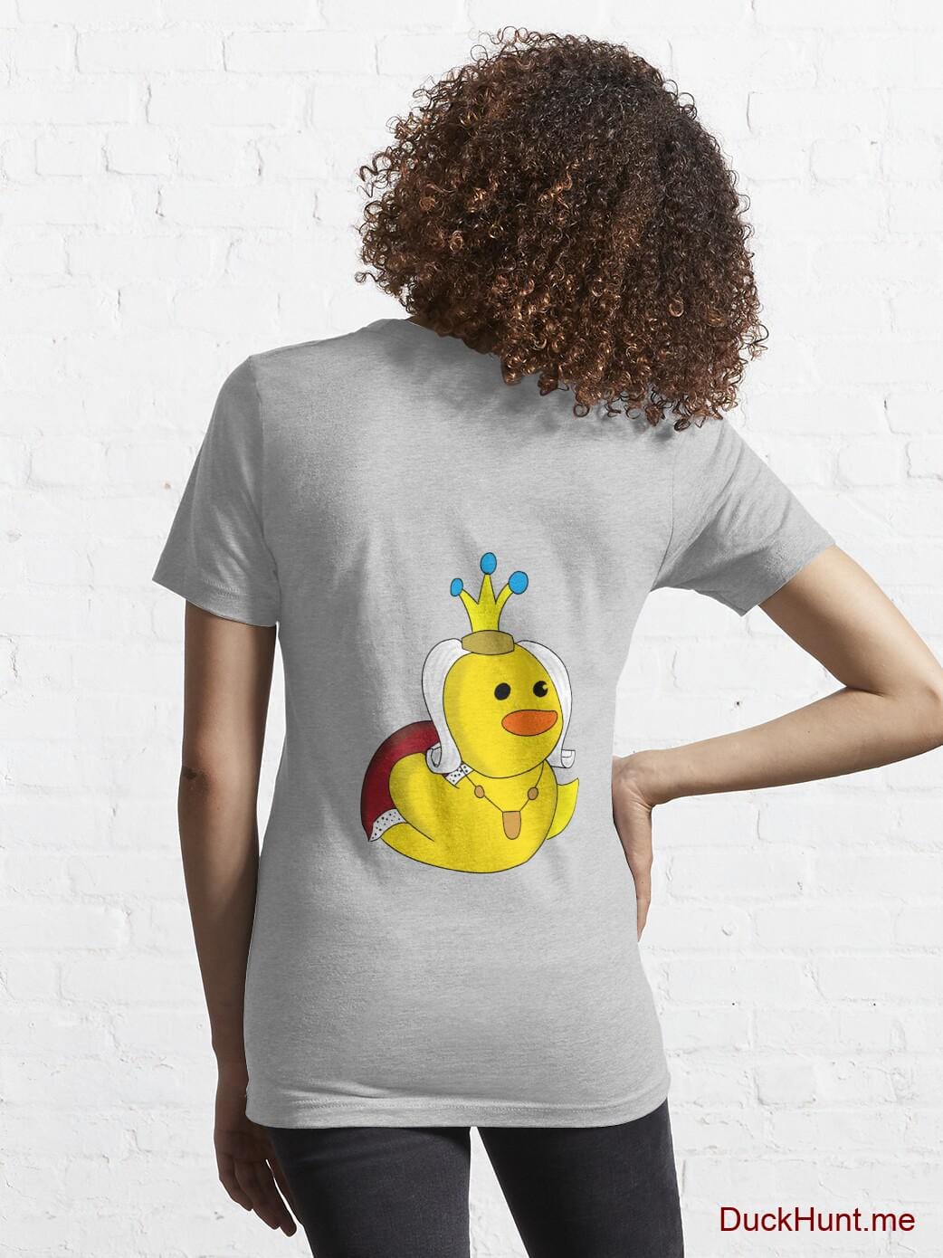Royal Duck Heather Grey Essential T-Shirt (Back printed) alternative image 4