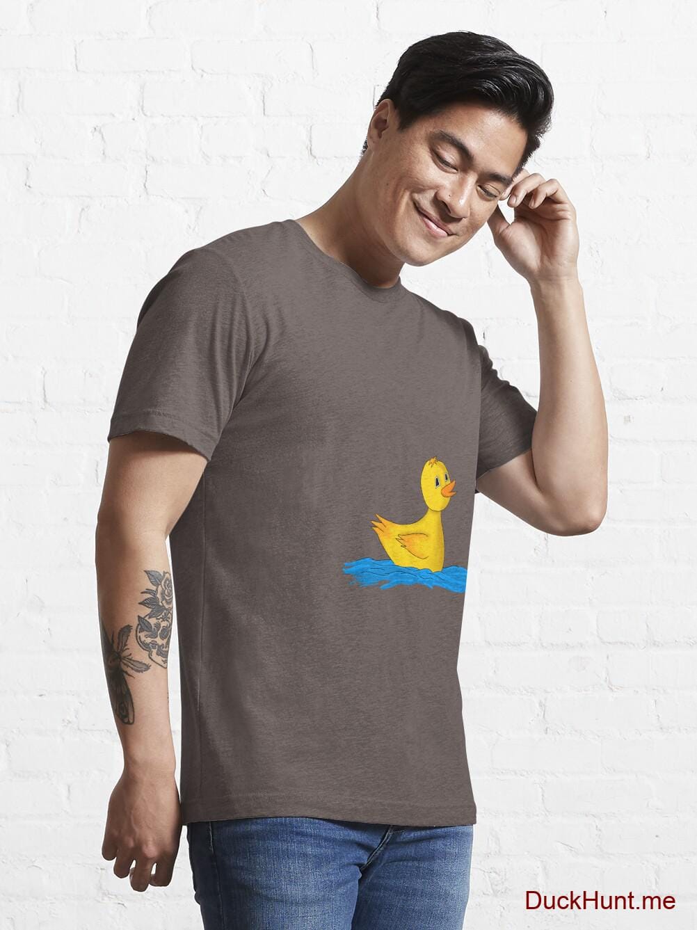 Plastic Duck Dark Grey Essential T-Shirt (Front printed) alternative image 6