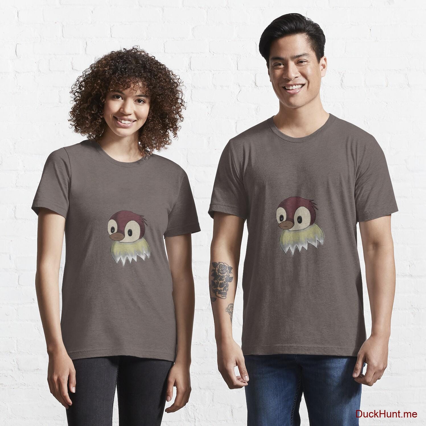 Ghost Duck (fogless) Dark Grey Essential T-Shirt (Front printed)