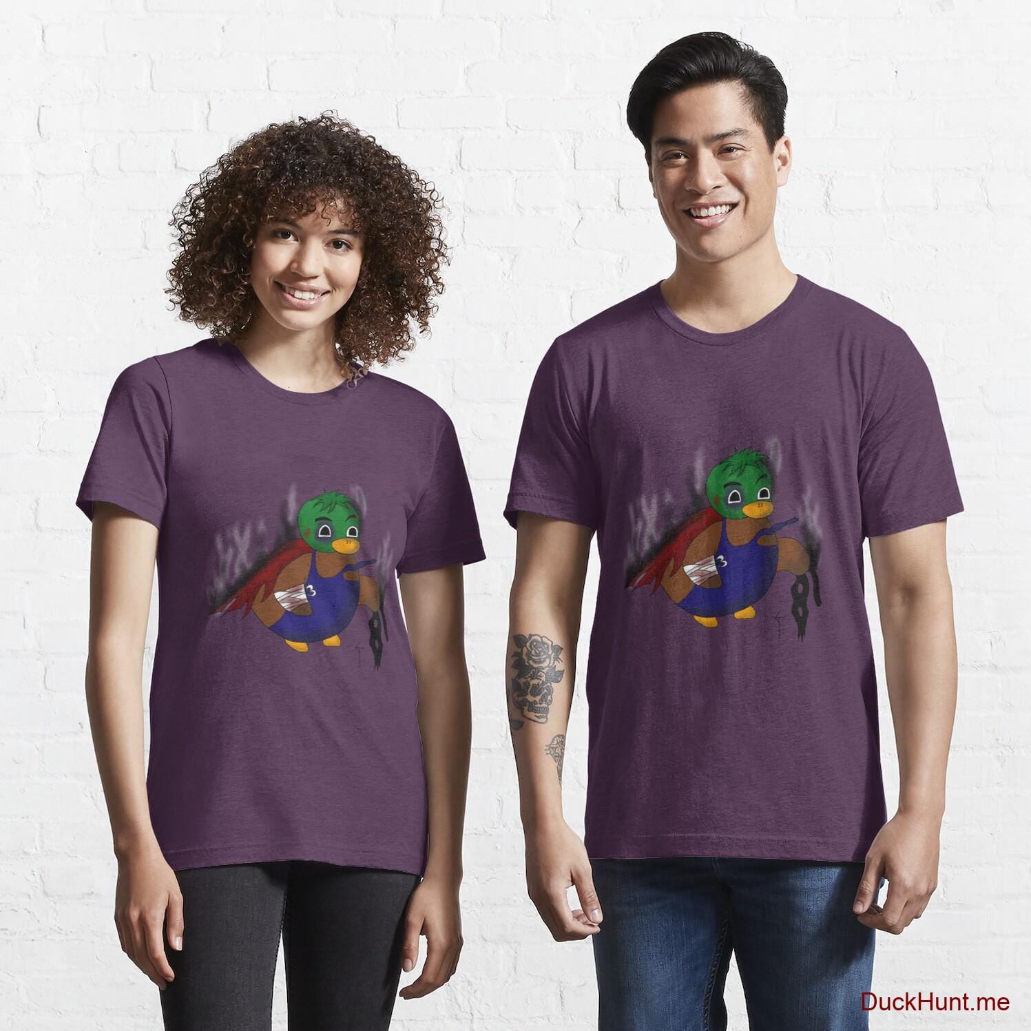 Dead Boss Duck (smoky) Eggplant Essential T-Shirt (Front printed)