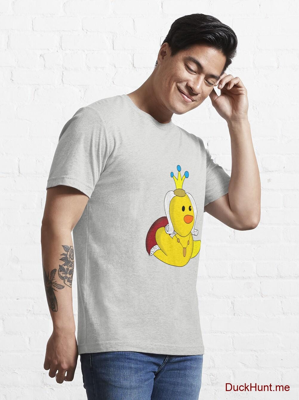 Royal Duck Light Grey Essential T-Shirt (Front printed) alternative image 6