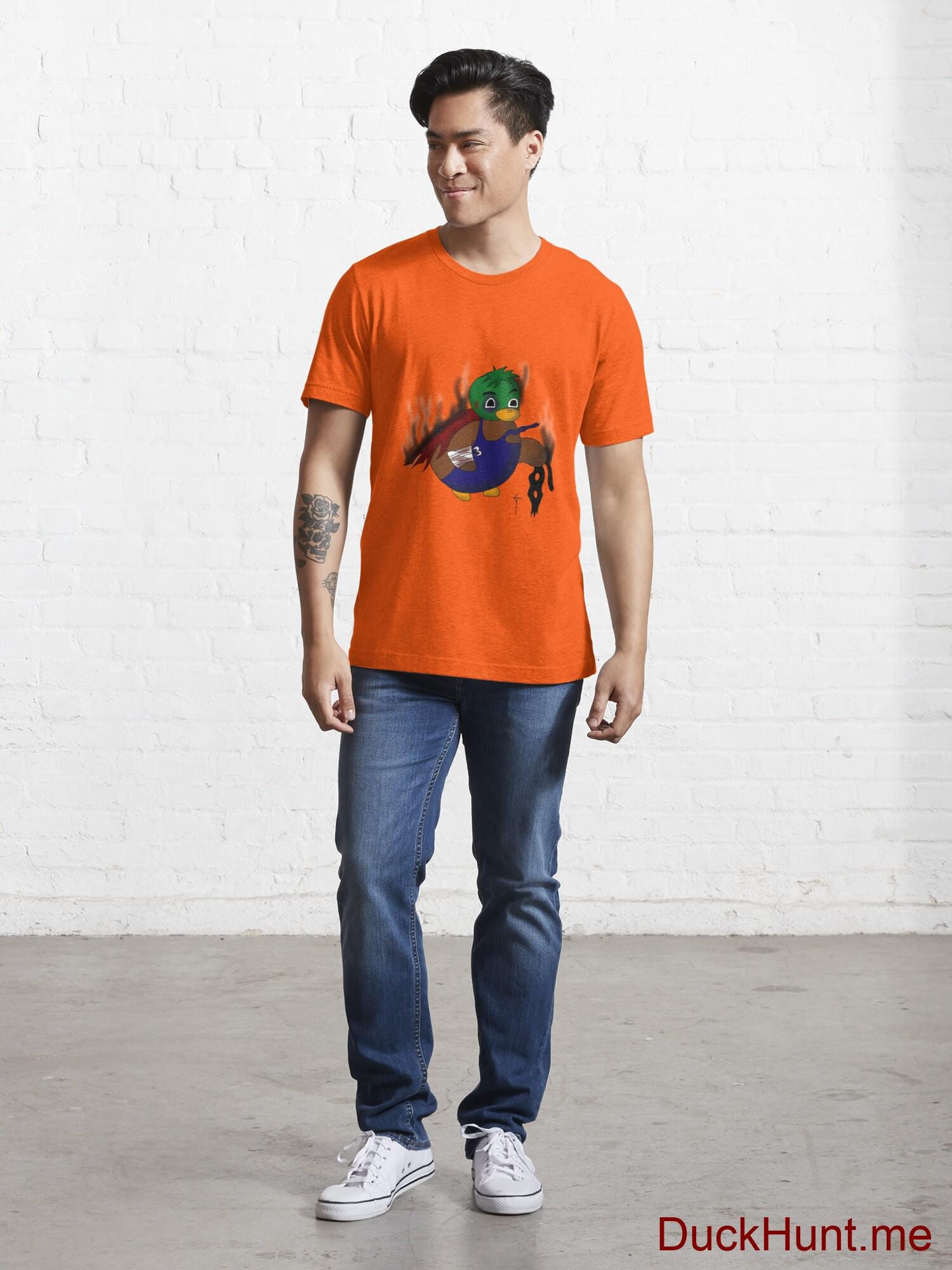 Dead Boss Duck (smoky) Orange Essential T-Shirt (Front printed) alternative image 4