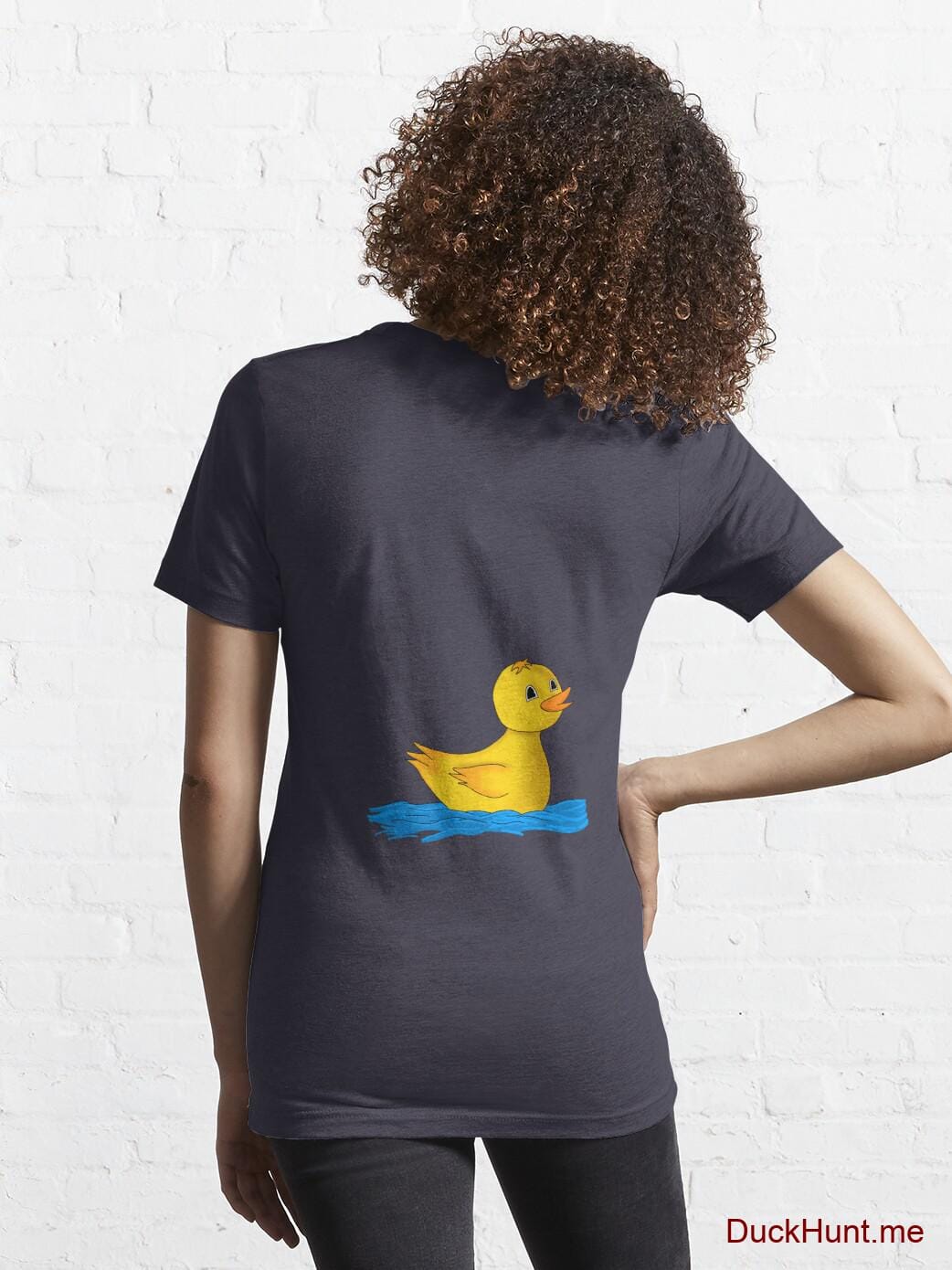 Plastic Duck Dark Blue Essential T-Shirt (Back printed) alternative image 4