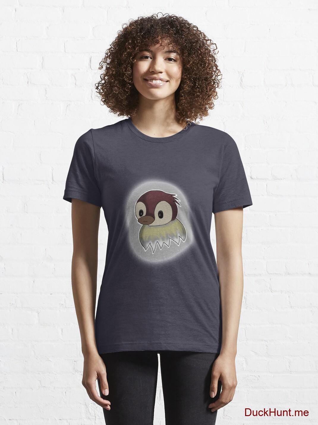 Ghost Duck (foggy) Dark Blue Essential T-Shirt (Front printed) alternative image 5