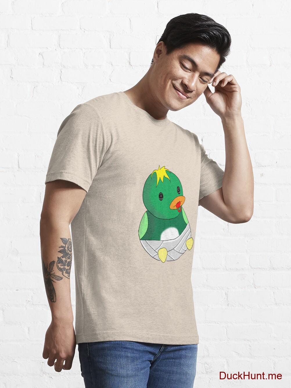 Baby duck Creme Essential T-Shirt (Front printed) alternative image 6