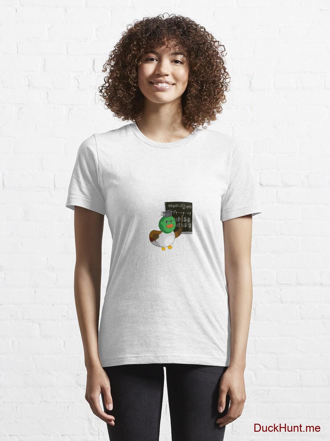 Prof Duck White Essential T-Shirt (Front printed) alternative image 5