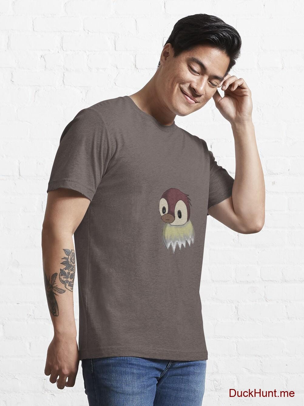Ghost Duck (fogless) Dark Grey Essential T-Shirt (Front printed) alternative image 6