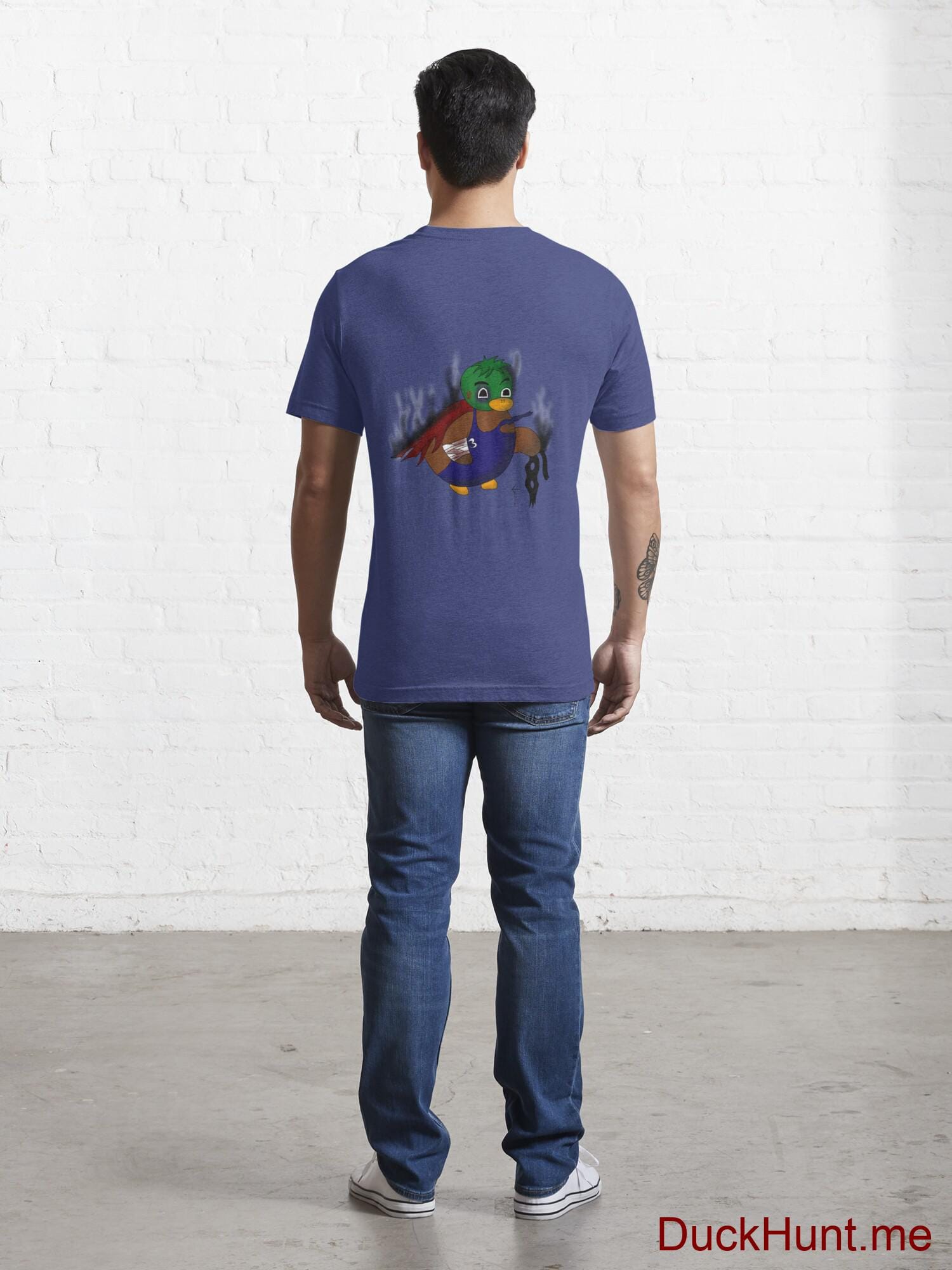 Dead Boss Duck (smoky) Blue Essential T-Shirt (Back printed) alternative image 3