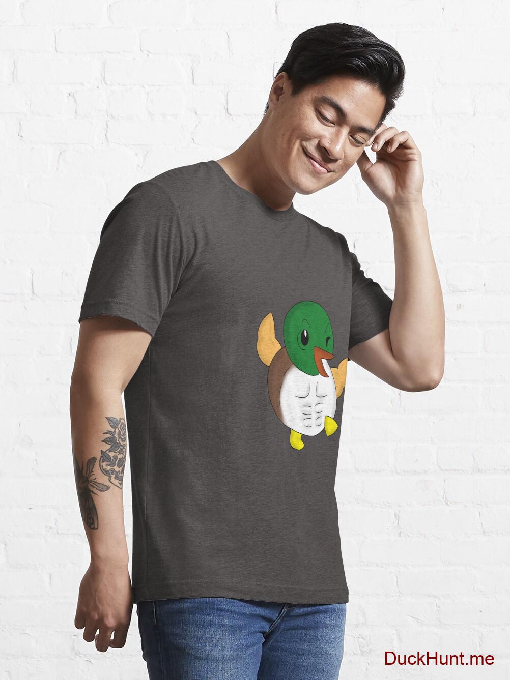 Super duck Charcoal Heather Essential T-Shirt (Front printed) alternative image 6