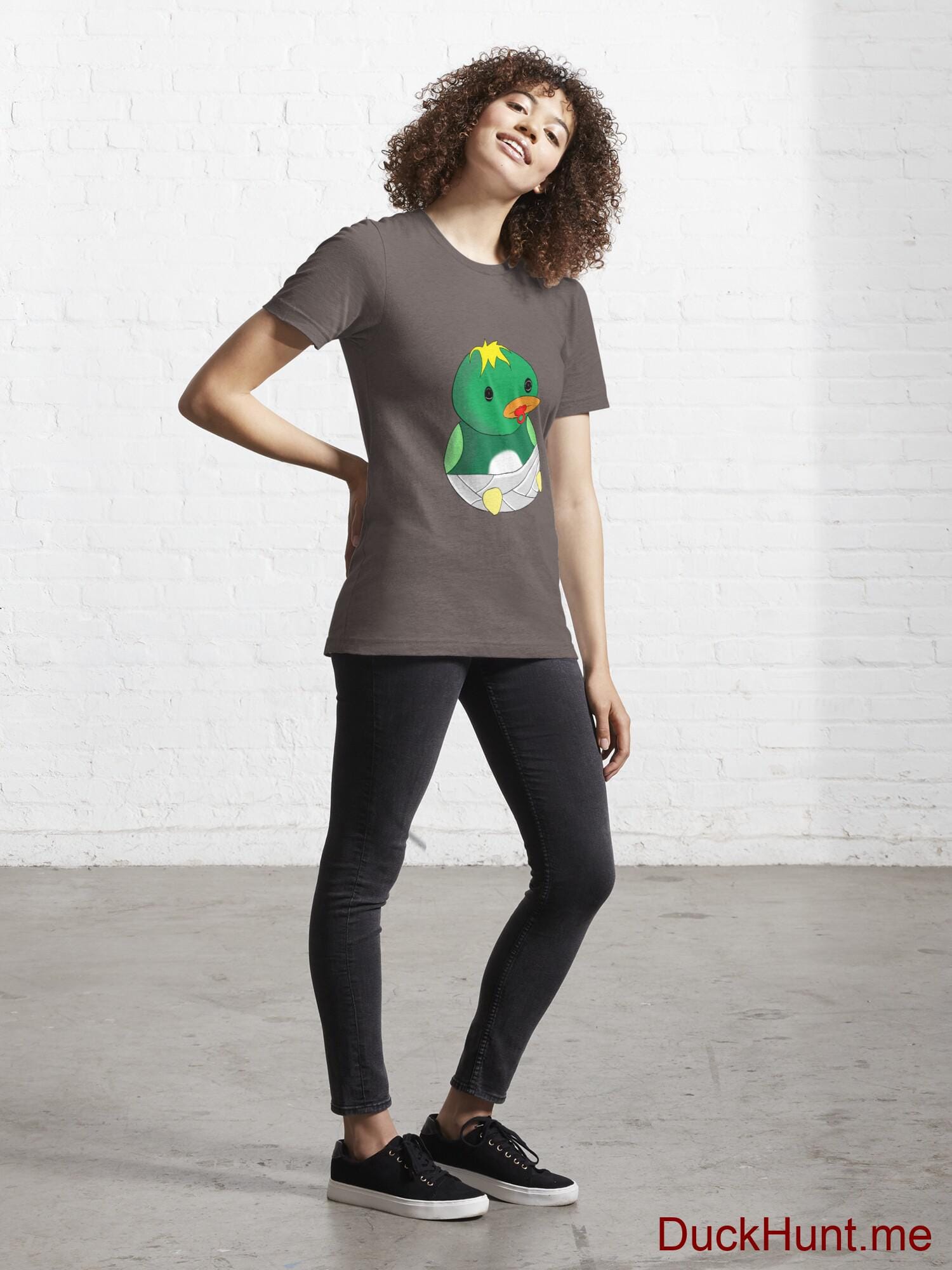 Baby duck Dark Grey Essential T-Shirt (Front printed) alternative image 3