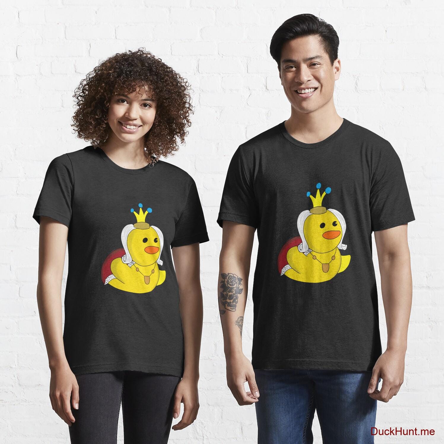 Royal Duck Black Essential T-Shirt (Front printed)